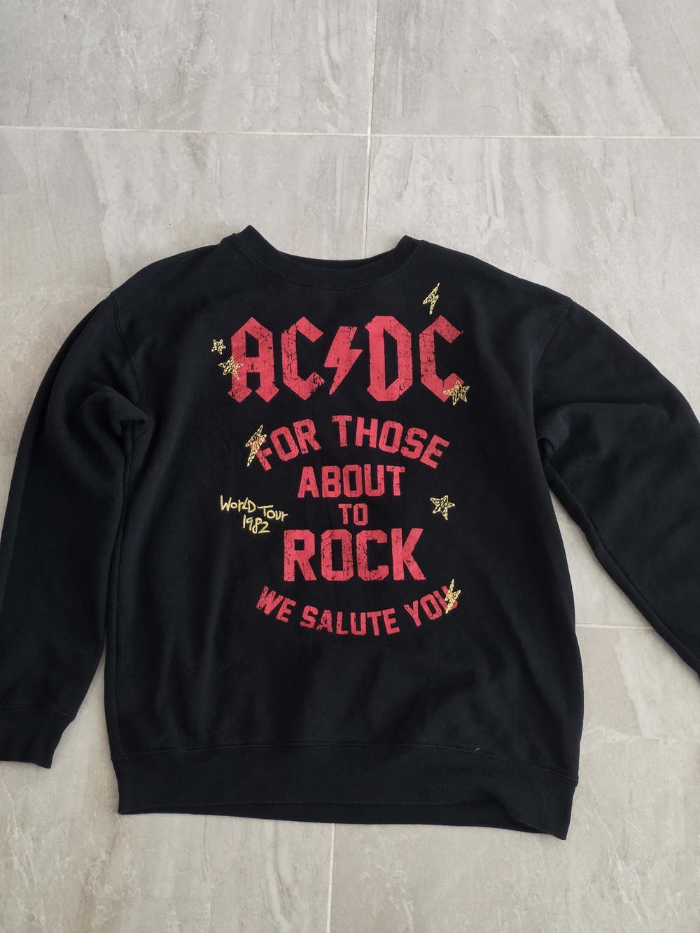 AC/DC Black 'For Those About to Rock' Crewneck Sweater